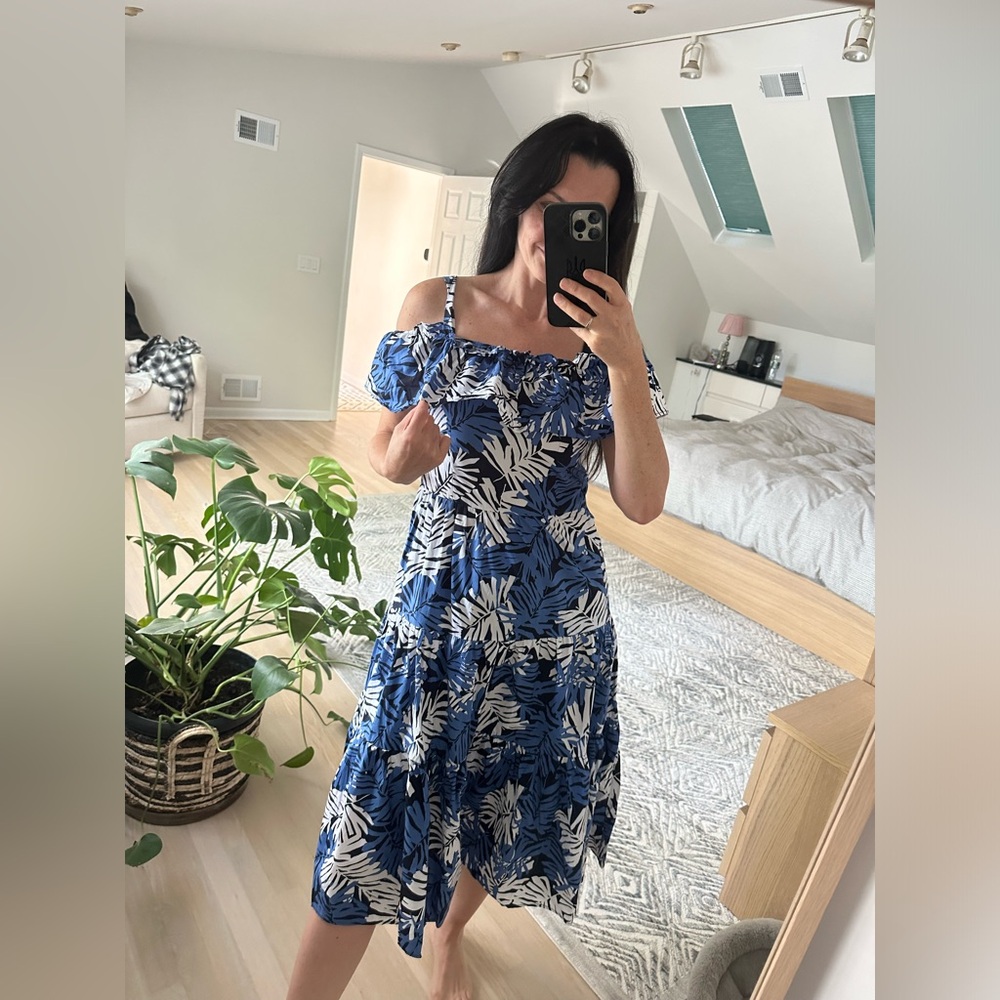 Vacation Dress floral print 100% cotton, NWT - Picture 3 of 11
